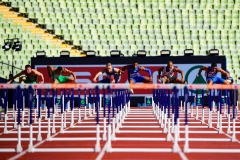 in action during in qualification of European Champhionsh Munich 2022 in Olympiastadion , Munich, Baviera, Germany, 16/08/22