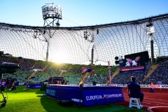 in action during in qualification of European Champhionsh Munich 2022 in Olympiastadion , Munich, Baviera, Germany, 16/08/22