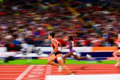 Kambundji Mujinga of Switzerland in action during Final of European Champhionsh Munich 2022 in Olympiastadion , Munich, Baviera, Germany, 19/08/22