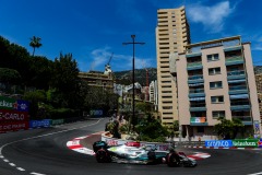 arrive into the paddock before qualifying of Monaco Grand Prix in Monaco City Circuit in Monaco-Ville, Monaco, France, 27 May 2022