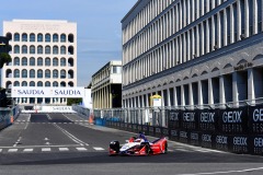 64 Belgian driver Jerome D?Ambrosio of Mahindra Racing drive her single-seater during the 2th edition of Geox Rome E-Prix in neighborhood EUR in Rome, Italy