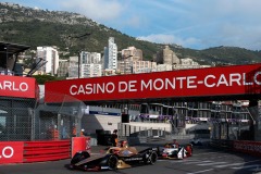25 French One time Formula E World Champion Jean Eric Vergne of DS Automobiles Formula E Team Techeetah drive her single-seater during the 3rd edition of Monaco E-Prix, in port neighborhood in Monaco, France