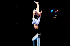 in action during in Final of Artistic Gymnastic of European Champhionsh Munich 2022 in Olympiahalle, Munich, Baviera, Germany, 14/08/22