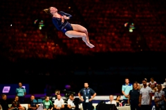 in action during in Final of Artistic Gymnastic of European Champhionsh Munich 2022 in Olympiahalle, Munich, Baviera, Germany, 14/08/22