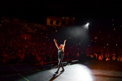 The Italian singer Luciano Ligabue performs during the date of his "Start Tour 2019" in the Giuseppe Meazza stadium (San Siro) in Milan exactly 22 years after his first date in the same stadium.